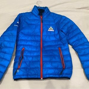 Small, blue Stormtech jacket from 2015 US Alpine Championships at Sugarloaf, ME